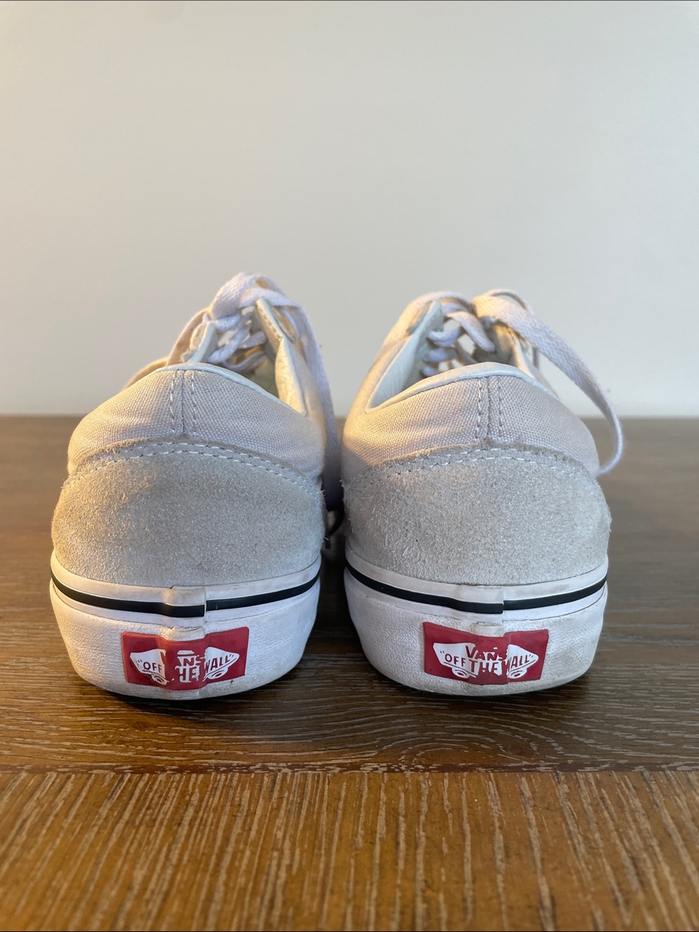 Vans Low-Top Suede Sneakers in Light Gray and White - Picture 5 of 8